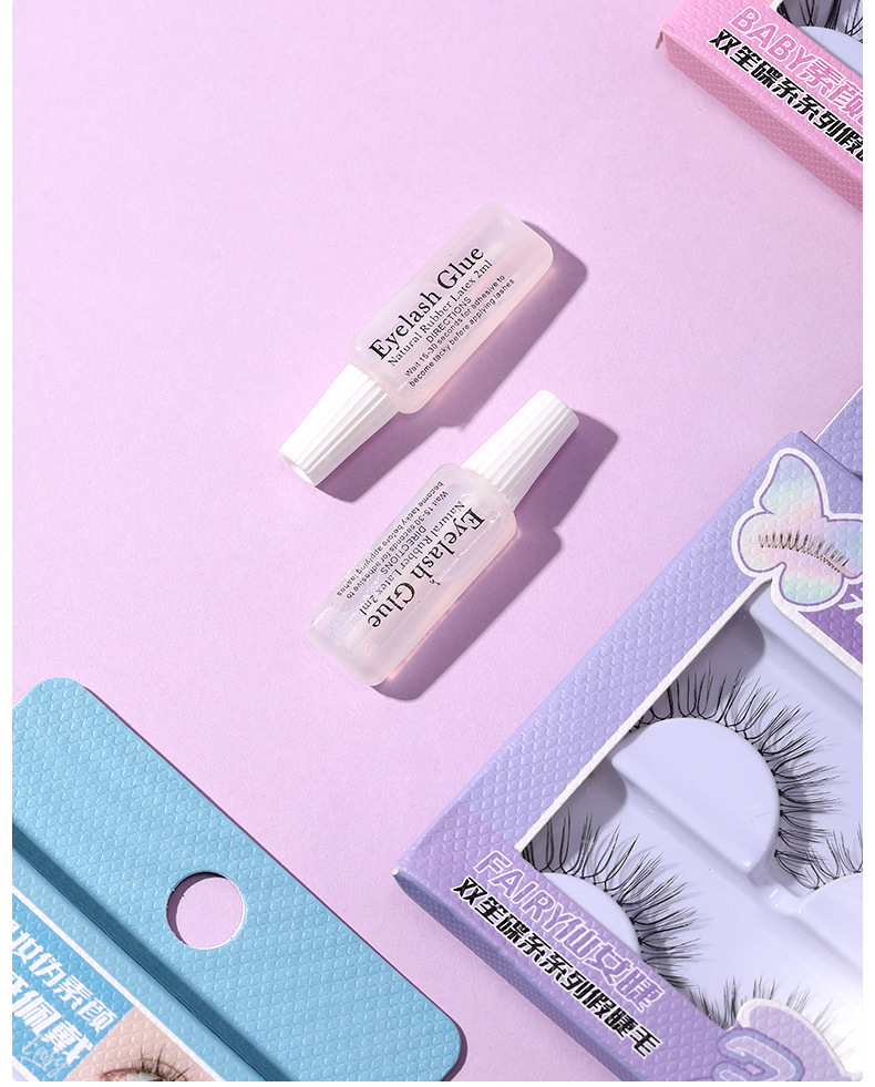 LMLTOP Double Butterfly False Eyelashes, two pairs of pseudo-natural One-piece eyelashes with glue SY923 undefined