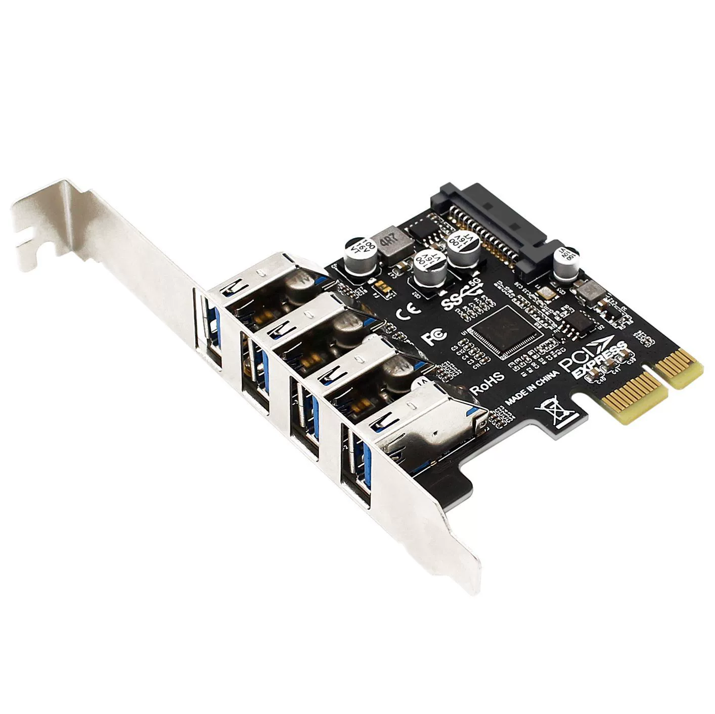 П PCIe карта расширения USB3.0 на 4 порта 2U/4U корпус двойной источник питания 5G скорость VL805