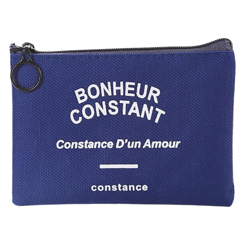 Fabric Coin Purse Square Cartoon Cute Women's Key Bag Mini Coin Bag Printed Zipper Canvas Small Bag