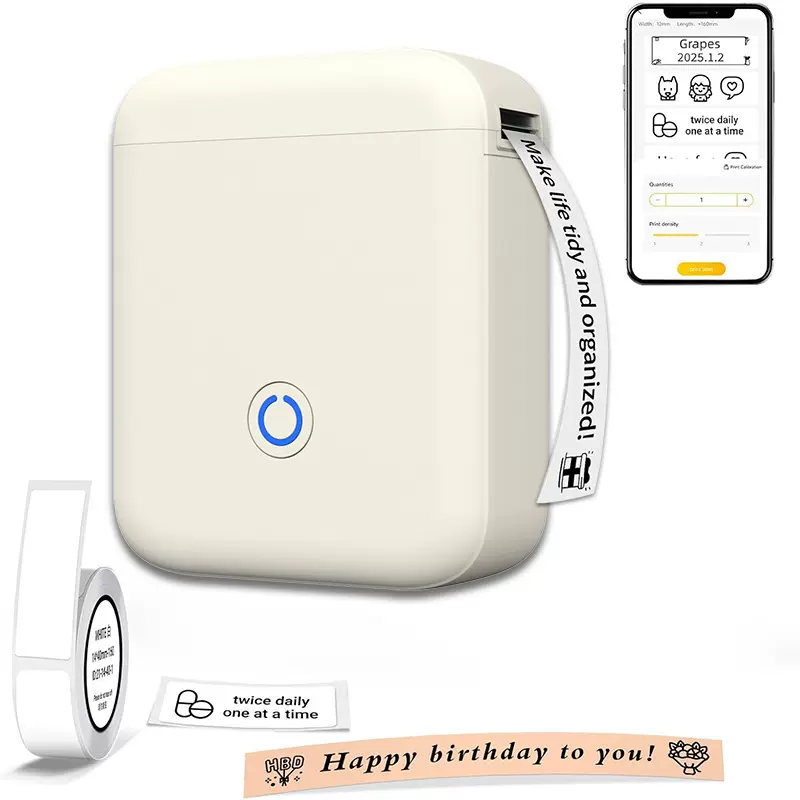 跨境新品标签打印机家用手持便携式蓝牙迷你小型热敏打价格姓名