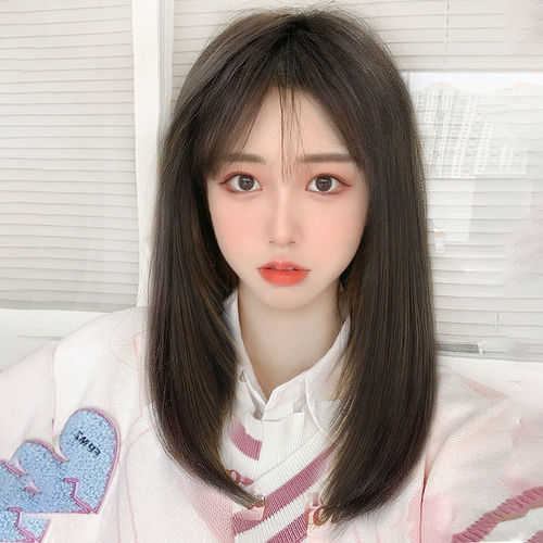 Wig piece for women with long hair, one-piece fluffy clavicle hair extension patch to increase hair volume, invisible traceless wig hair extension piece
