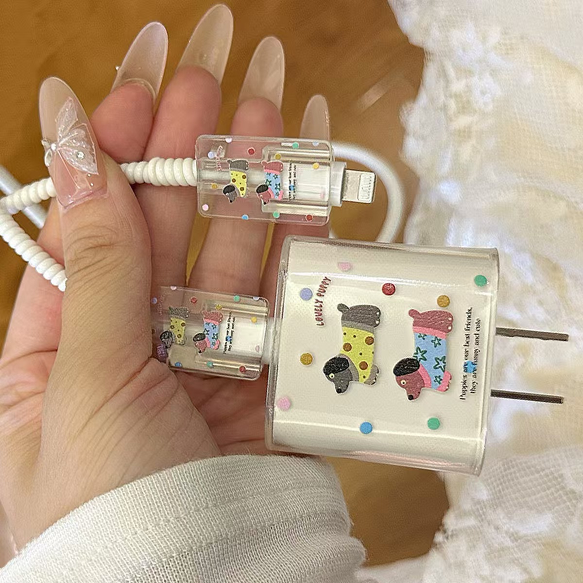 Para Apple 14 línea de datos cubierta protectora iPhone13 cargador cabezal 12promax bobinado estuche para iPad