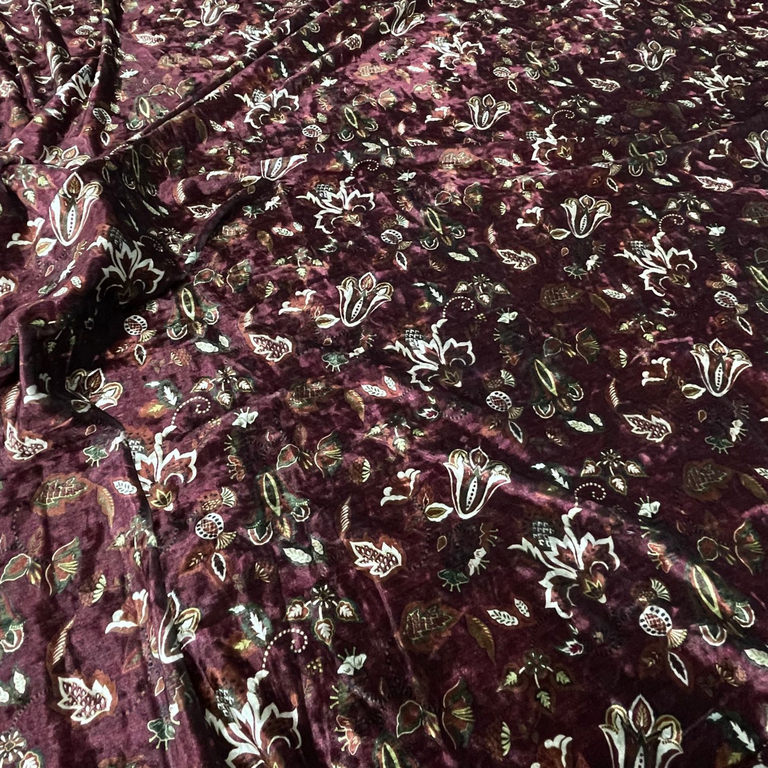 KS 經編數碼印花不倒絨布料冰花絨鑽石絨連衣裙床上用品服裝面料