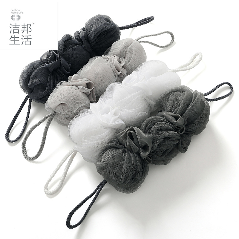 OGH Plain colour Strip Bath towel Skin-friendly Foaming Net adult Pull back of Bath towel Strip clean Bath Ball