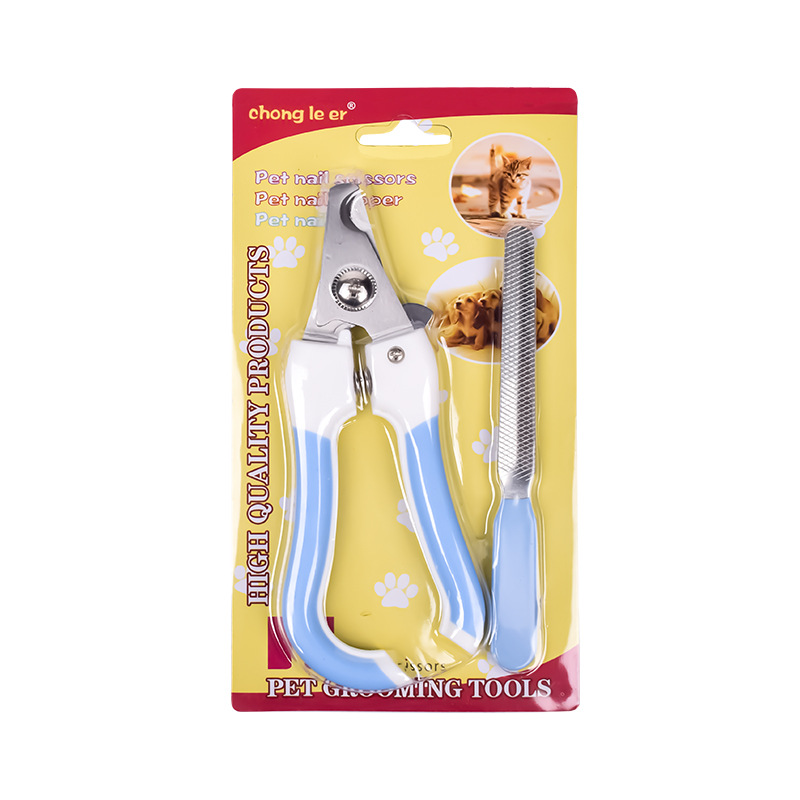 파일이있는 큰 파란색 후크 가위