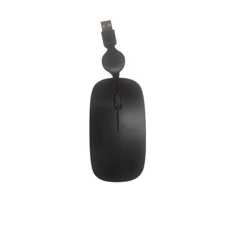 跨境伸缩线发光鼠标办公商务适用于苹果台式笔记本定制触控滚轮