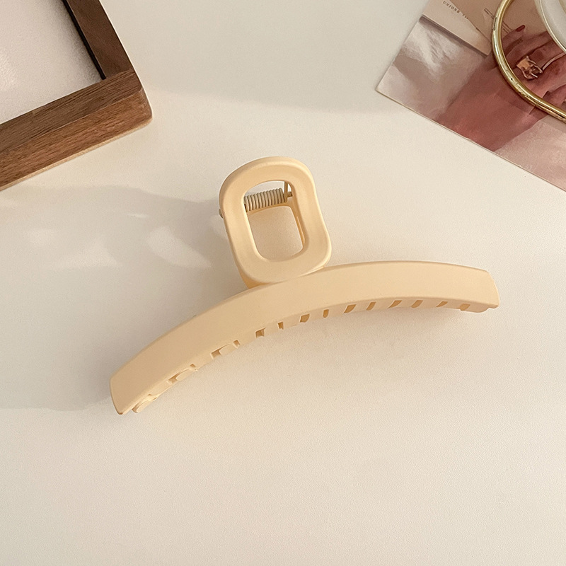 Accesorios para el cabello de pinza de tiburón de acrílico grande de Corea, clip de agarre para el cabello de disco simple, tocado de horquilla de cabeza femenina al por mayor