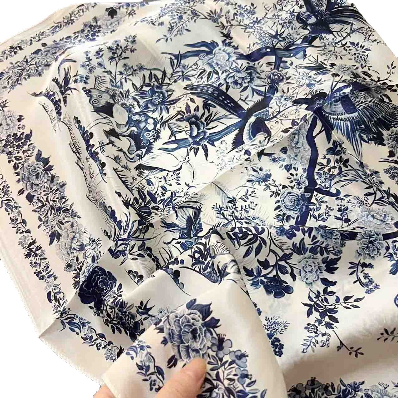 Romantic Mulberry Silk Square Scarf For Women Versatile Elegant_voghion.com