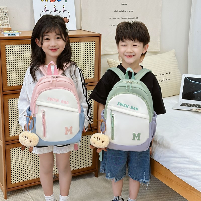 SCHOOLBAG 여성 초등학교 어린이 배낭 소년과 소녀 유치원 SCHOOLBAG 경량 색상 대비 귀여운 어린이 SCHOOLBAG