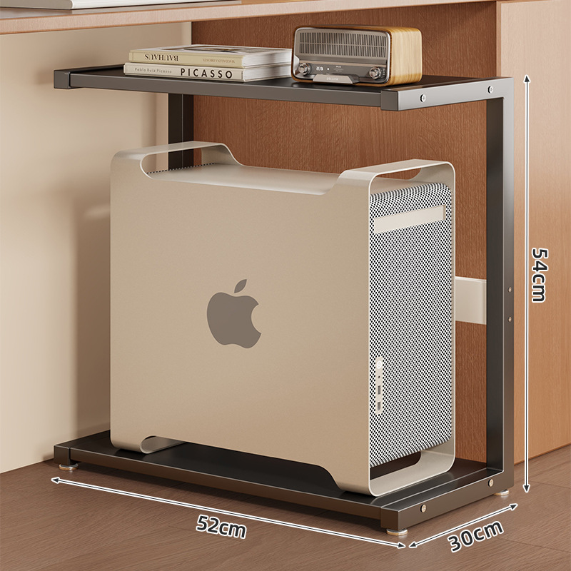 Soporte de Suelo para CPU de Acero y Madera para Oficina y Hogar