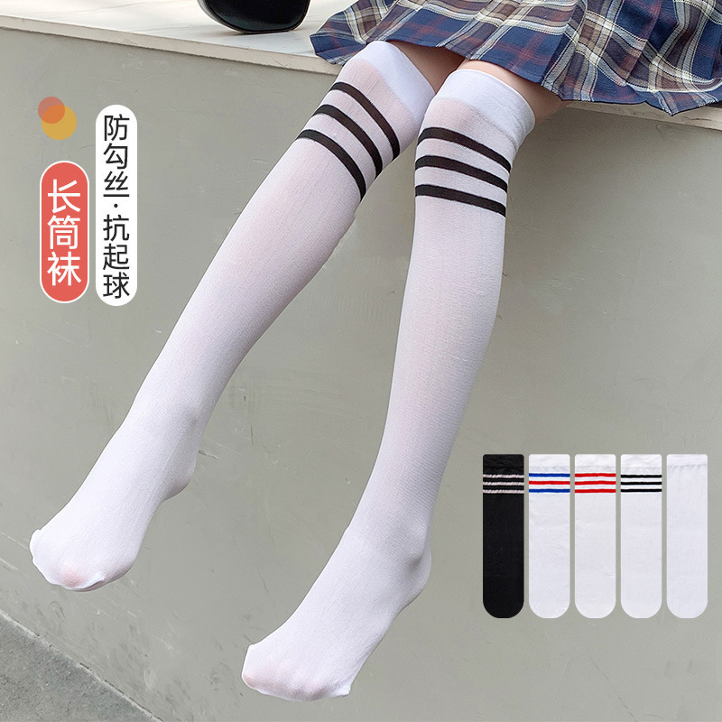 Factory wholesale spring and summer children's velvet knee sports socks breathable straight student long tube dance socks Factory wholesale spring and summer children's velvet knee sports socks breathable straight student long tube dance socks