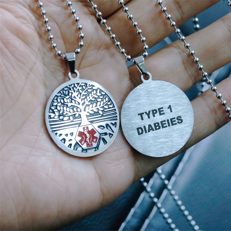 Cross-border Amazon Tree of Life Pendant Stainless Steel Corrosion Medical Logo Medical ID Necklace Spot Cross-border Amazon Tree of Life Pendant Stainless Steel Corrosion Medical Logo Medical ID Necklace Spot