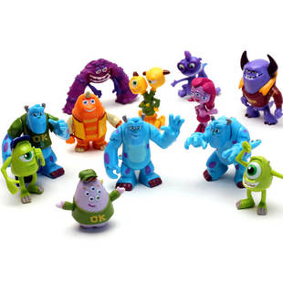 12 Monster University Monster Doll Power Company Doll Mao Monster Big Eye Model Scene Ornaments Hand-held Q