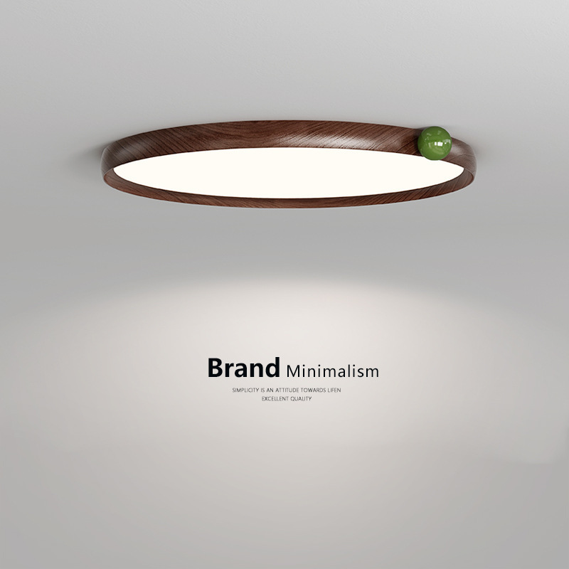 Lámparas de frutas de viento silenciosas, lámparas de techo para dormitorios de madera, estudio japonés retro, protección de ojos para niños, lámparas de espectro completo