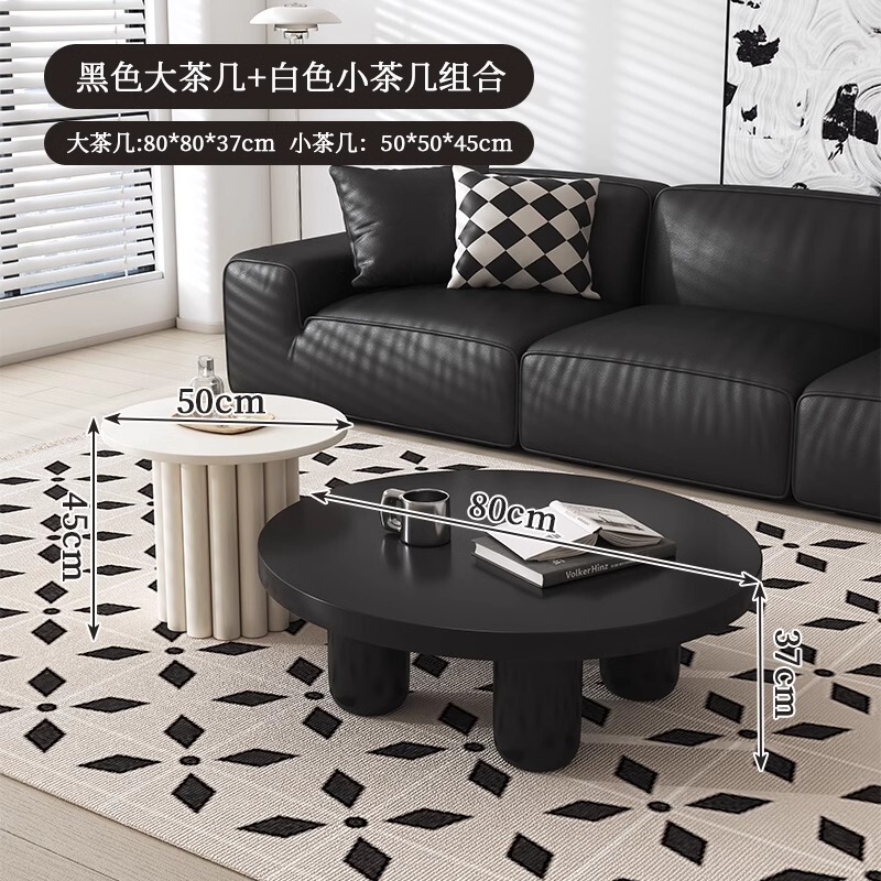 新しいシンプルでモダンな組み合わせクリームスタイルラウンドクリエイティブコーヒーテーブル小さなインスタイルリビングルームホーム小さなテーブルB&B|undefined