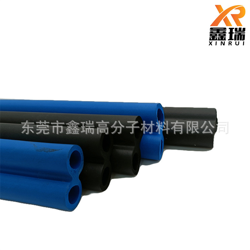 直销NBR发泡保护套 实心海绵棒 8字双孔异形高弹性丁晴橡胶光面管