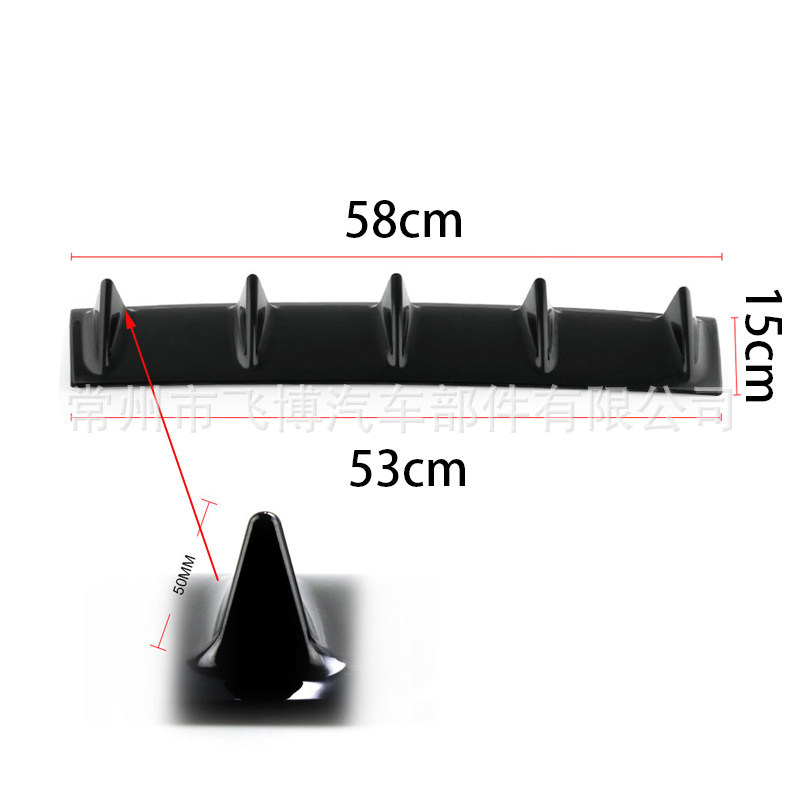 Car rear lip modification universal decorative spoiler bumper chassis rear diffuser small body kit corner sports air deflector
