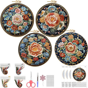 Suzi embroidery original cross-border new embroidery diy handmade fabric material bag kit creative handmade needle and thread English