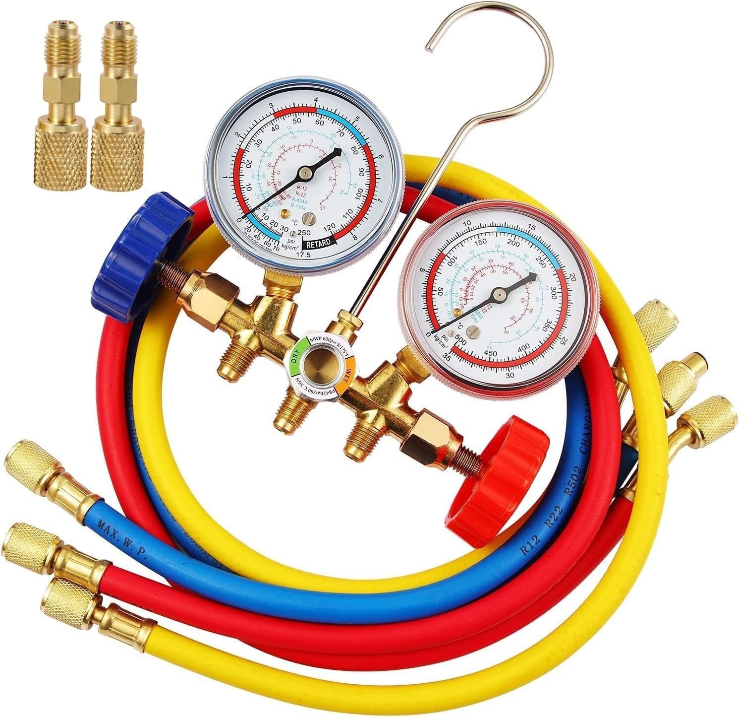Manómetro de Refrigerante para Aire Acondicionado Automotriz 536 R134a R22 Doble Válvula image 15