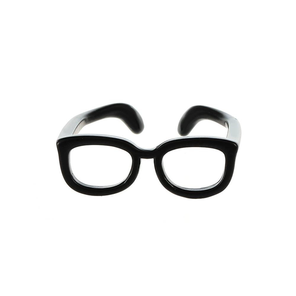 Ring — Small Design 'Glasses' Adjustable Finger Ring, Japanese‑Korean Minimalist Style, Gold/White/Black