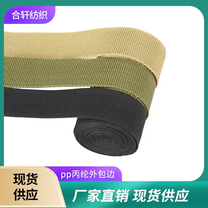 厂家批发织带 丙纶平纹pp外包边箱包背包带 宠物带加密加厚包边条