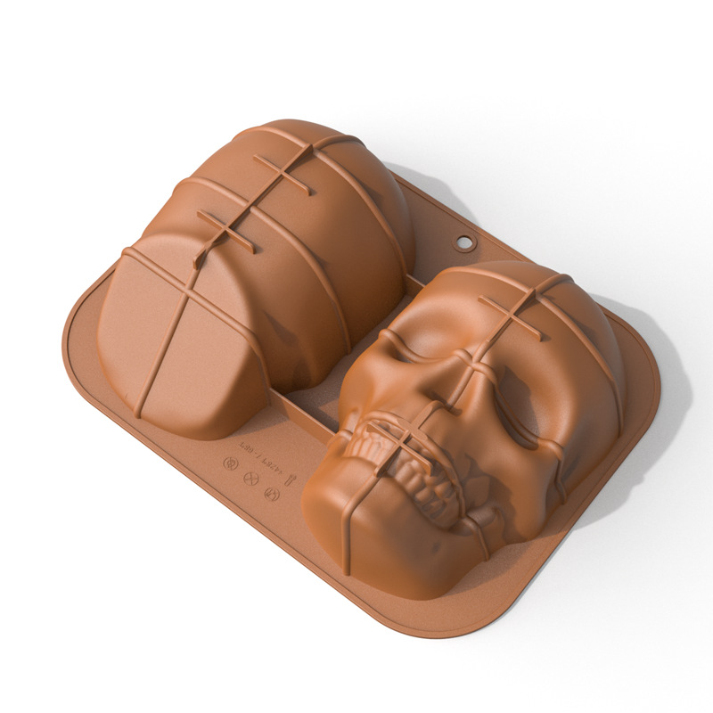 Douyin Popular Large Skull Cake Mold Food Baking Halloween Skull Head Stand Model DIY Party Gift