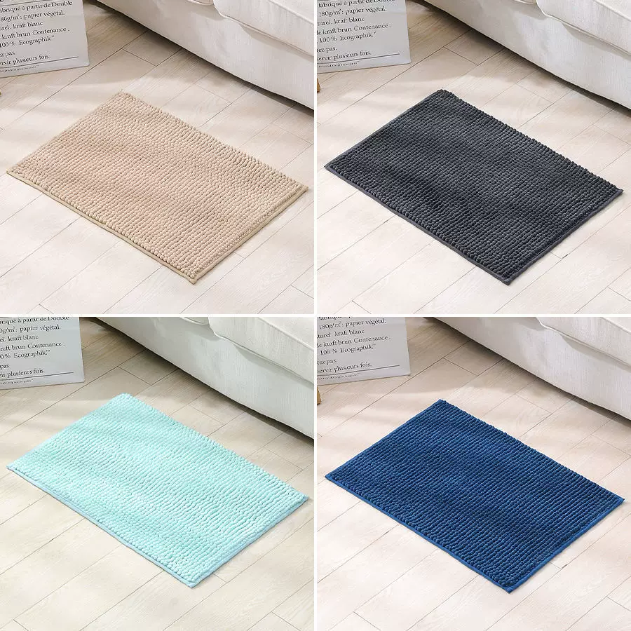 跨境热卖雪尼尔短毛地垫卫生间门垫浴室吸水防滑地垫脚垫地毯批发