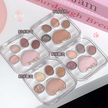 ZVEV五色猫爪眼影盘修容大地色系ins平价眼影盘小众七巧五色眼影