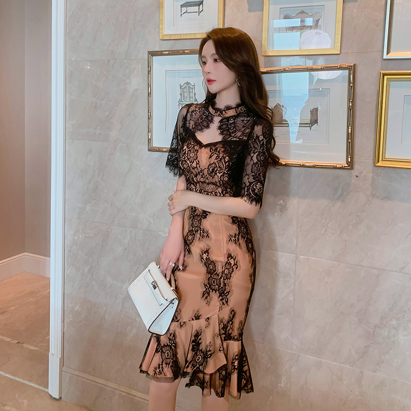 French Vintage Lace Dress