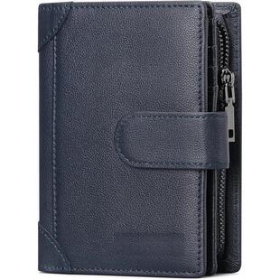 W 30306 RFID Men Leather Short Wallet ��ʿ�̿��X��