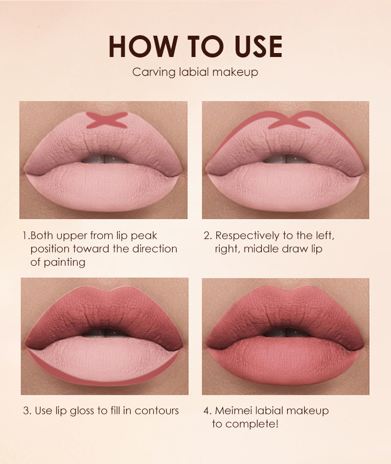Langmanni 12-piece lip gloss set 6+6 Lip gloss and Lip liner pen combination Non-stick cup matte lip gloss undefined