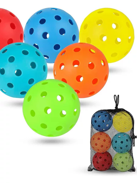 Luminous Pickleball Led Ball 74mm 40-Hole Outdoor Ball Luminous Ball Injection Molded Ball Luminous Ball Tpe Material Fluorescent Green
