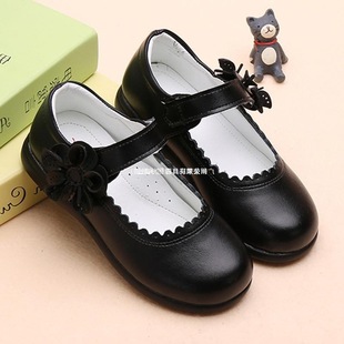 Girls Leather Shoes Children's Shoes Spring and Summer New Korean Style Soft-soled Student Princess Shoes Black Children's Shoes