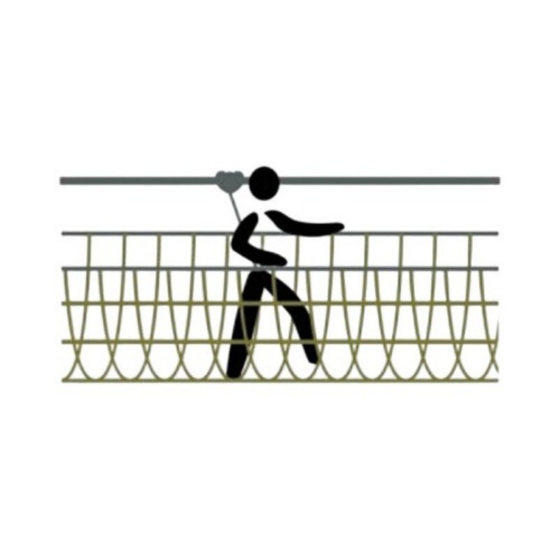 FI14-HUL - Ø16mm 300 x 300 mm 网格 聚丙烯 乌鲁瓦图攀爬网