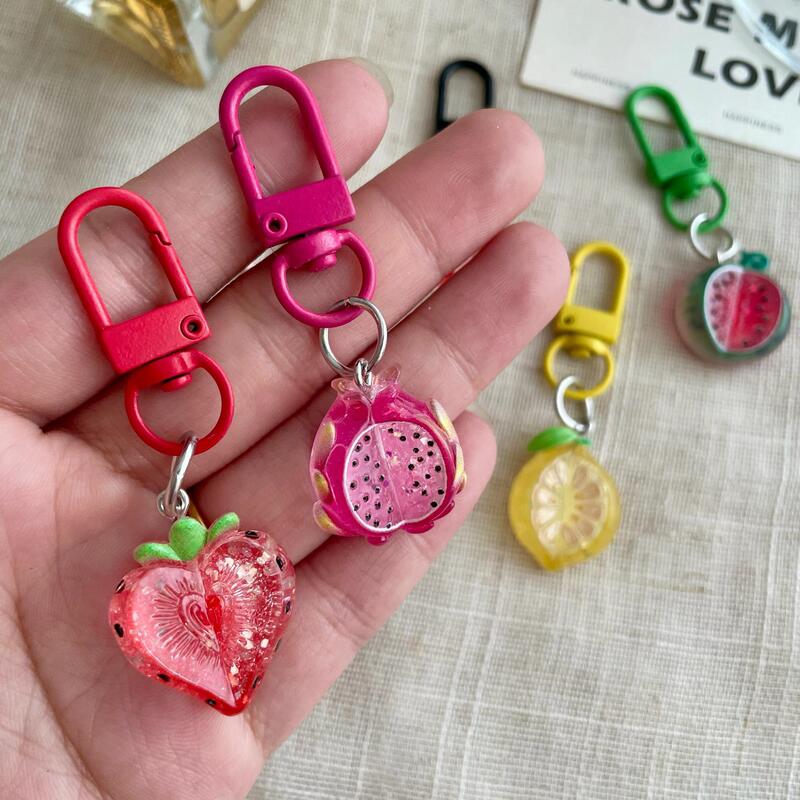 High-Appearance Value Realistic Ice-Like Summer Fruit Keychain, Exquisite Bag and Car Hanging Accessory for Students
