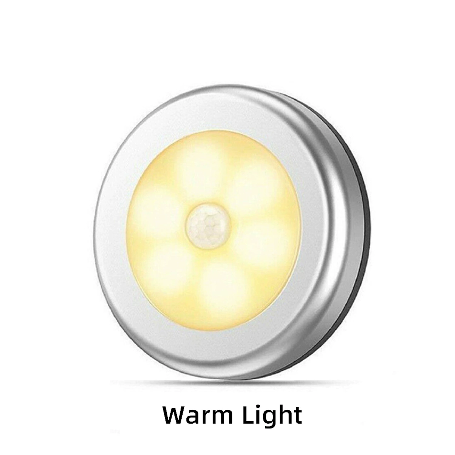Motion Sensor Night Light, Smart Human-Induction Round Lamp, Battery-Powered, Small 8 cm