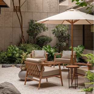 Outdoor Courtyard Garden Design Sales Department Viewing Sofa Waterproof Sun Protection Aluminum Alloy Stainless Steel Combination Sofa