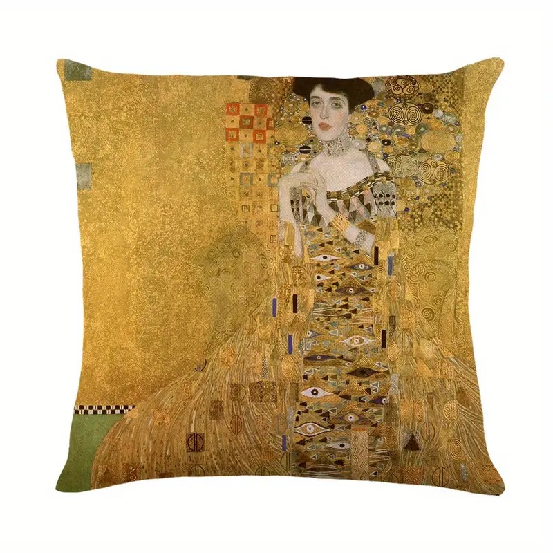 2024 explosión transfronteriza retrógrada impresión de pintura al óleo personajes abrazan funda de almohada impresión de lino amazon mesa de sala de estar bandera dormitorio
