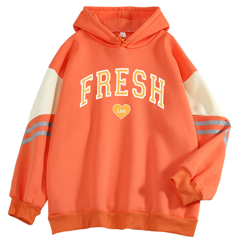 American retro color matching sweater men shi loose niche fresh love shirt pullover outside wear ruffian handsome top