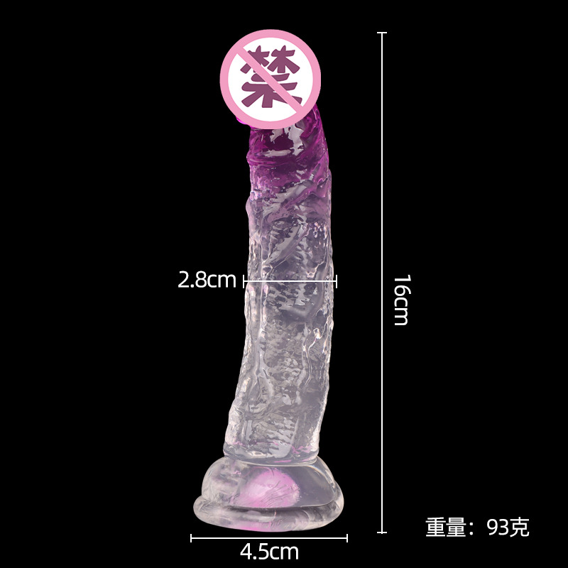 Crystal Transparent Suction Cup Dildo with TPE Body and Strong Suction Base — detail image 6