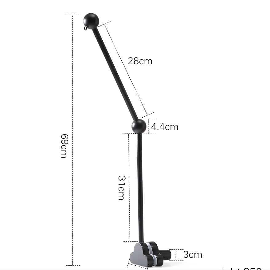 Amazon simple campana de cama para bebé soporte de madera mosquitera barra colgante accesorios de campana de cama recién nacido soporte de campana de cama calmante