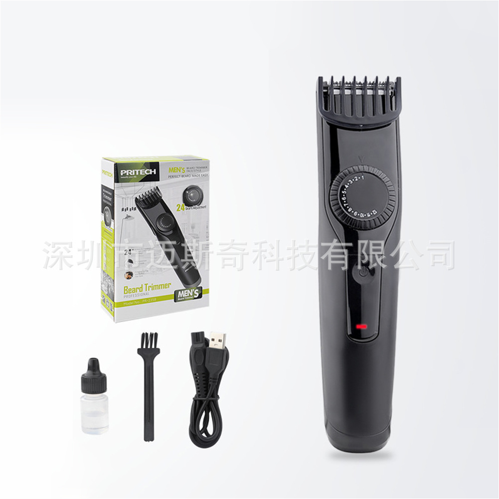 Mesky 新款可调节修剪梳子头发修剪器 Usb 可充电头部头发修剪器