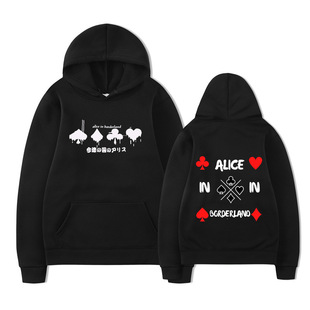 Alice In Borderland Hoodies Men Cartoon Cards Factory in stock Wholesale