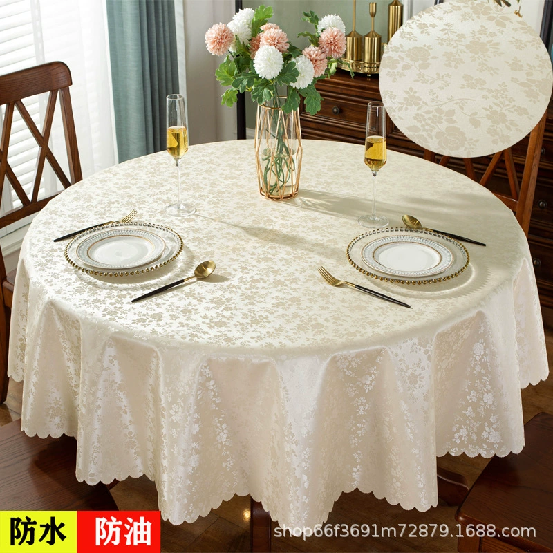 Водонепроницаемый маслостойкий утолщенный Противоугарный ПУ одноразовая гостиница Круглая скатерть Домашний ресторан Ресторан Настольный Декор Скатерть Ткань