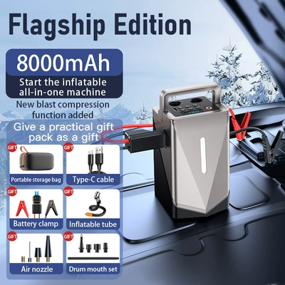 Car Emergency Start Power Hava nasosu - neutral-gf-01-air-blowing-all-in-one-machine-8000-mah-smart-clip-eva-bag