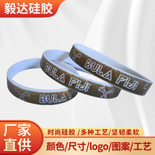 硅胶手环印刷logo刻字手环腕带凹凸成人光面单色跨境硅胶手环厂家