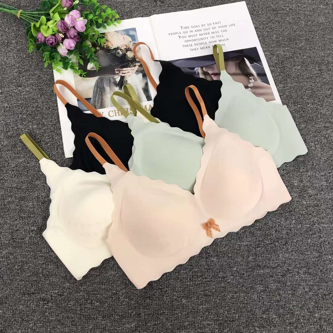 Vietnam Malasia nuevo brillante pecho pequeño push up ajustable medio grueso taza de algodón suave sujetador