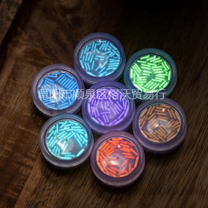 유리 발광 튜브 삼중수소 튜브 플랫 교체 손가락 자이로 스코프 형광 튜브 DIY 액세서리 장난감