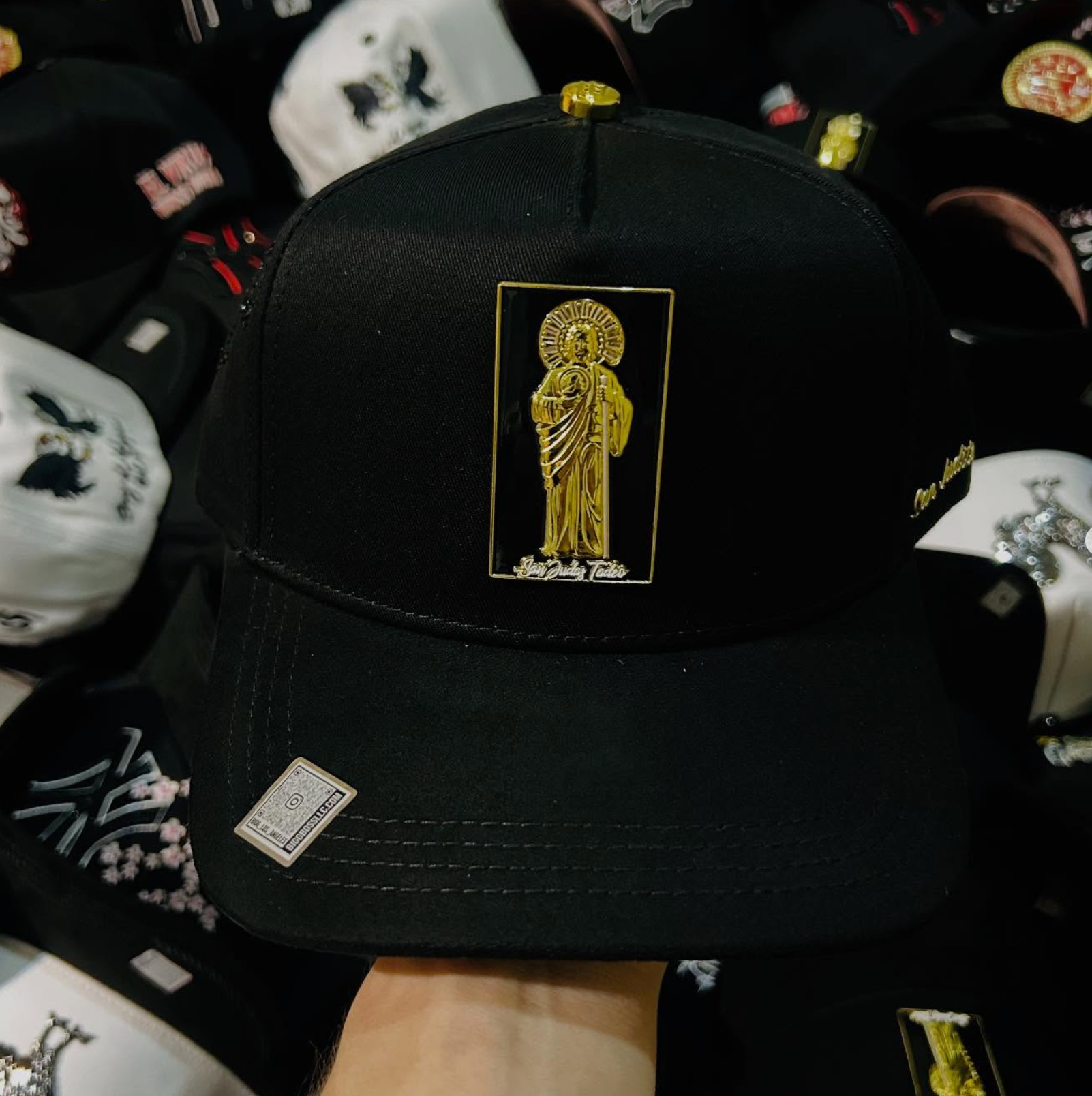 Nuevo Meike Duo Dandy bordado ajustable gorra de boca de pato borde curvo gorra de béisbol con diamantes barba tío