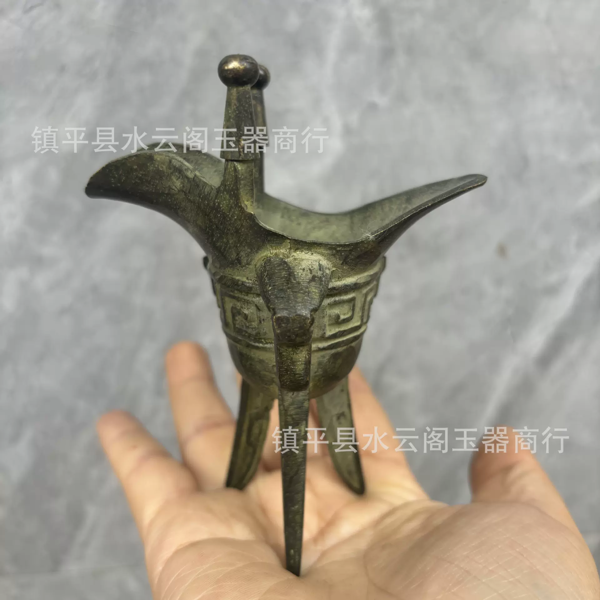 爵杯仿古青铜器兽面爵龙爵酒樽网红主播带货代发古玩工艺品